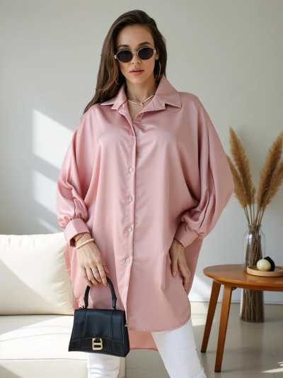 Royalfashion Dlhá oversized košeľa pre ženy