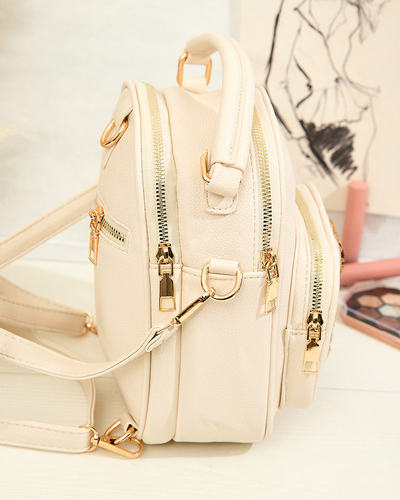 Royalfashion Malý dámsky ruksak z ekokože s medvedíkom