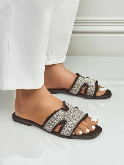 Royalfashion Dámske sandále s kamienkami CrystalEase