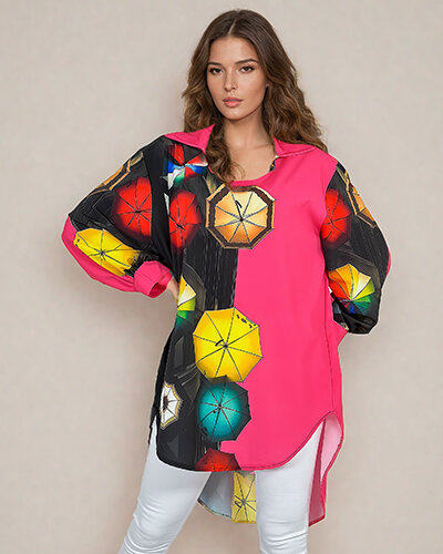 Royalfashion Vzorovaná dámska tunika s potlačou