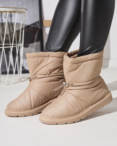 Svetlo hnedé dámske zateplené topánky a'la snow boots Kaliolen - Obuv