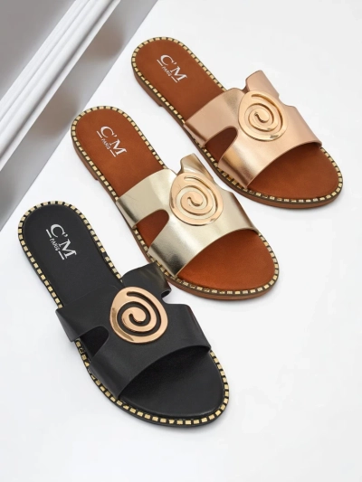 Royalfashion Dámske šľapky s plochou podrážkou Glam Bliss