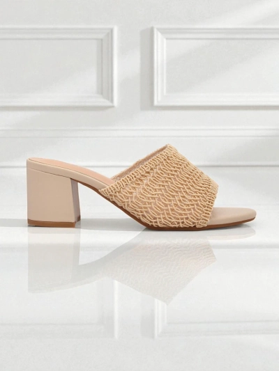 Royalfashion Ženski natikači s peto v obliki stebra Sole Bloom