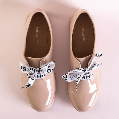 Dámske topánky v práškovej farbe lakované stuhou Ninetti - Obuv