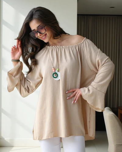 Royalfashion Dámska blúzka bez ramienok s volánikmi