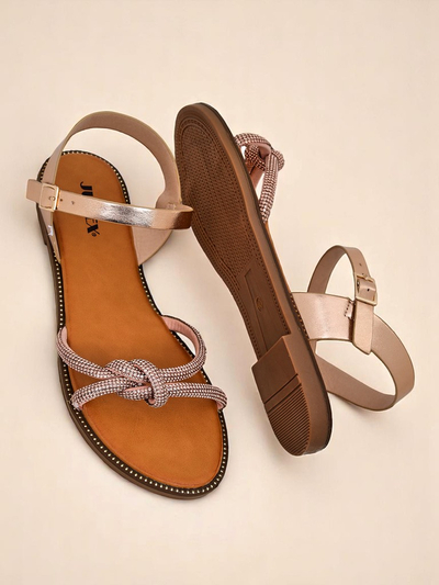 Royalfashion Ženski sandali z okrasnimi cirkoni Bella Shine