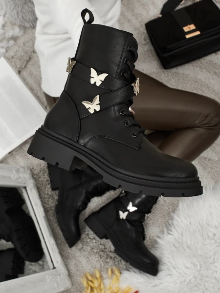 Ženski delavski škornji z okraski Motill