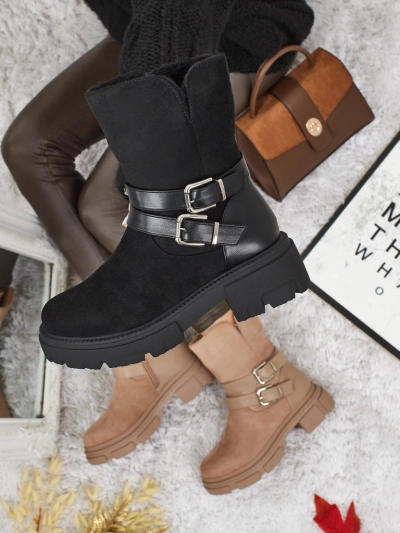 Visoki ženski gležnarji iz eko semiša Callire