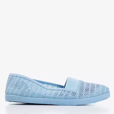 OUTLET Modré dámske prelamované slip - on Heyan - Obuv