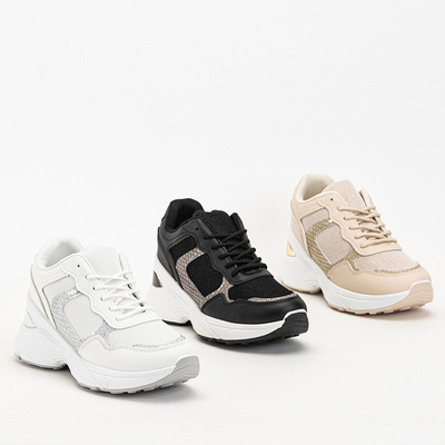 Dámske béžové tenisky so skrytým klinom Waqsy - Obuv