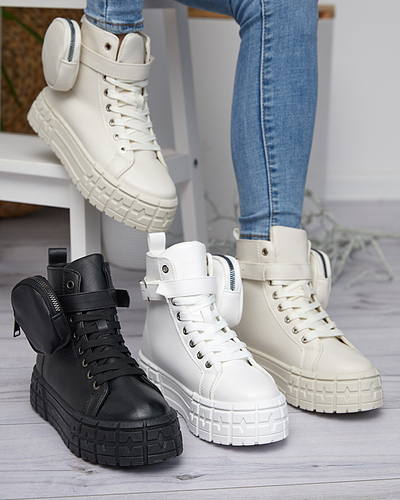 Dámska športová obuv z ekokože v bielej farbe Kolibs- Footwear