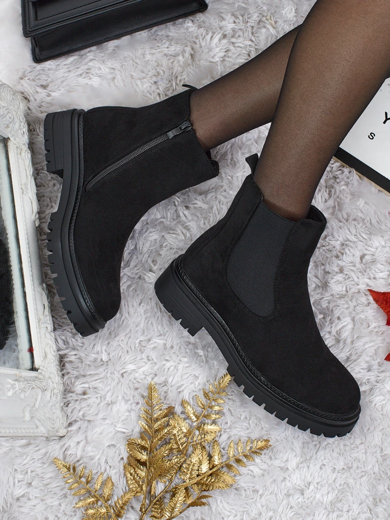 Ženski gležnjarji a'la chelsea iz eko-semiša Zarelle