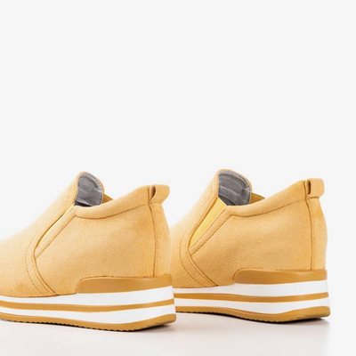 Žluté boty na skrytém klínu Kassiole - Boty 1