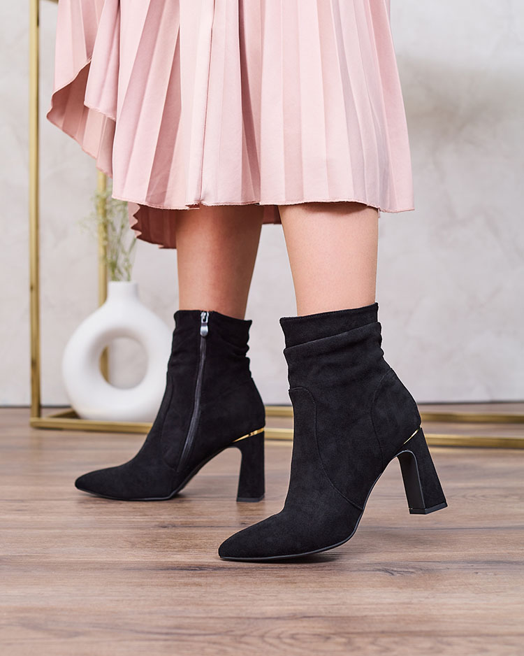 Royalfashion Čierne dámske čižmy Aharha