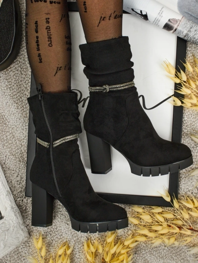 Ženski gležnarji iz eko semiša s peto RuneFlicker