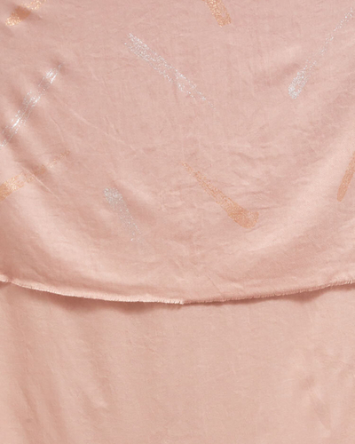 Royalfashion Ružová dámska tenká šatka s trblietkami