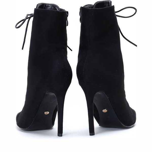 Czarne botki na szpilce Maliah - Obuwie