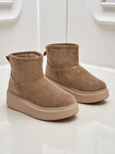 Kratki ženski škornji a'la za sneg z zgornjim delom, ki se zapenja Elizze