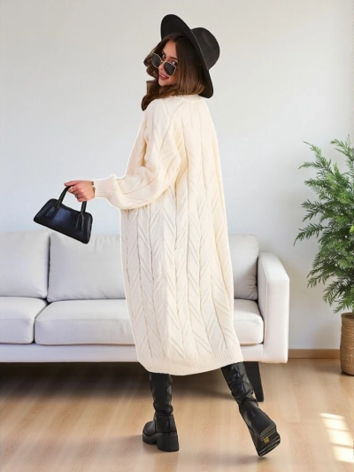 Royalfashion Pletený ženský pončo svetr
