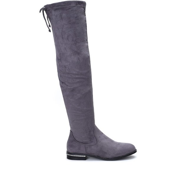 Szare kozaki Best Of Me - Obuwie