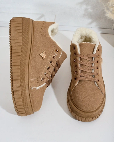 Royalfashion Zateplené dámske tenisky s kožušinou Noxu