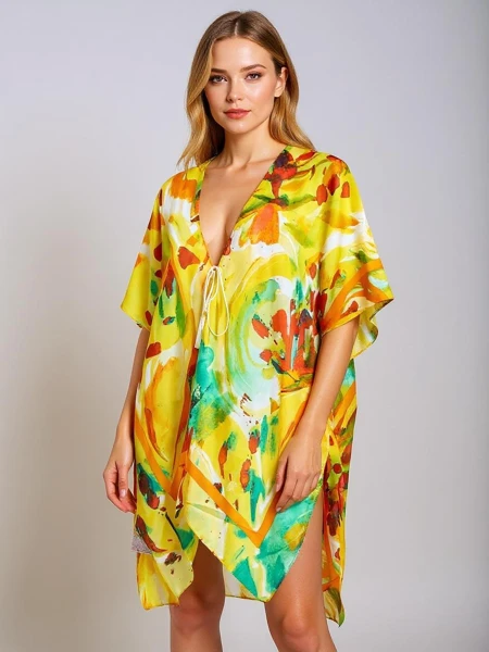 Royalfashion Pareo – Dámska letná plážová tunika s vzorovaným dizajnom Wild Coast