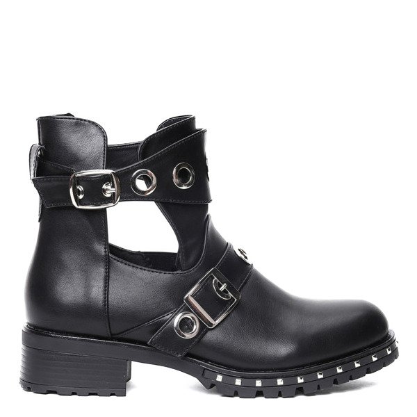 Czarne workery Kendra- Obuwie