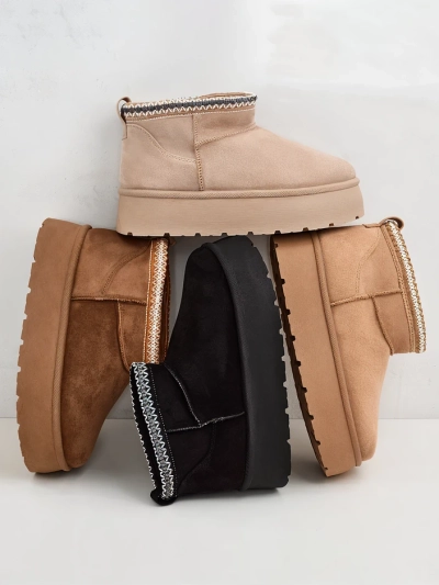 Royalfashion Dámske krátke topánky a'la snow boots Xoalla