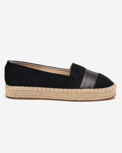 OUTLET Čierne dámske espadrilky Sverope - Topánky