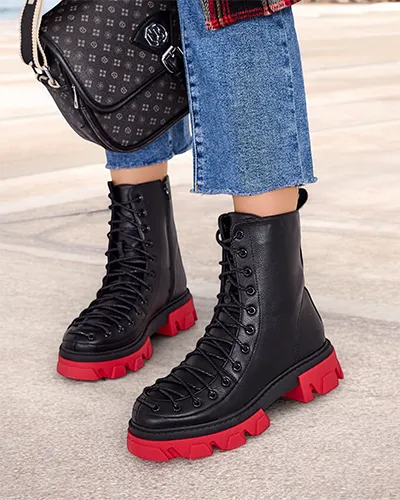 Royalfashion Dámske šnurovacie čižmy Xorri