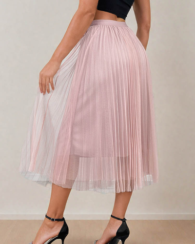 Royalfashion Dámska dvojvrstvová midi sukňa