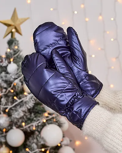 Royalfashion Dámske tmavomodré rukavice