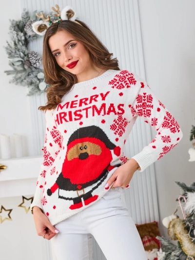 Royalfashion Dámsky vianočný sveter so Santom
