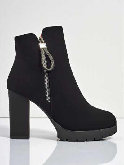 Ženski gležnarji iz eko usnja s peto Marellin