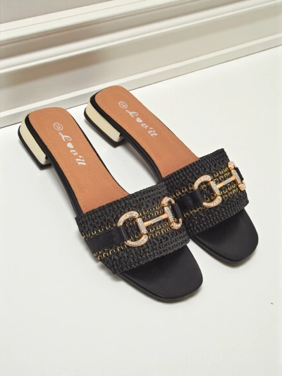 Royalfashion Ženski pleteni natikači z okrasjem Aeterna