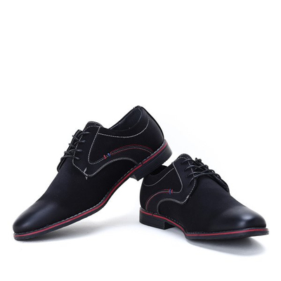 Czarne sznurowane półbuty - Obuwie