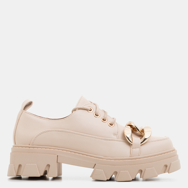 Béžové ploché topánky Eqoia - obuv