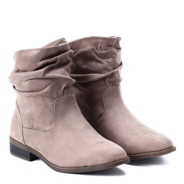 Brązowe botki Peggy- Obuwie