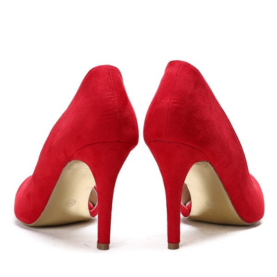 Czerwone czółenka na szpilce Emiro - Obuwie