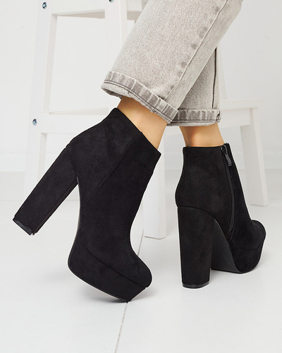 OUTLET Čierne dámske vysoké čižmy Hallisia- Obuv