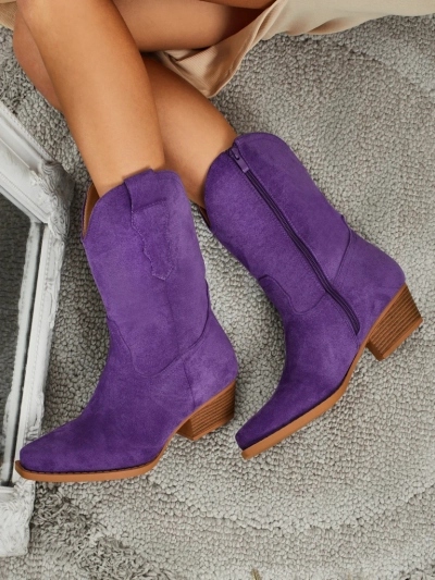 Ženski kavbojski škornji iz eko semiša SpireHush