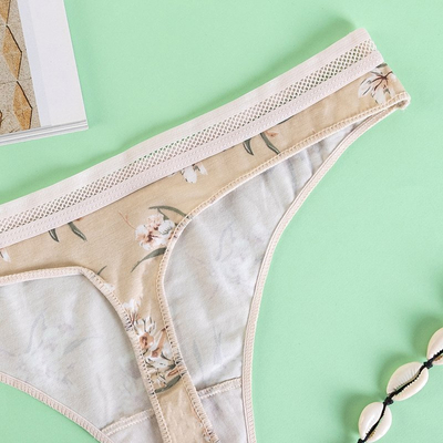 Dámske vzorované tangá 3 / balenie - spodná bielizeň
