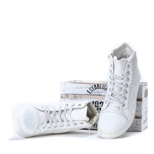 Białe sneakersy z eko skóry Colette- Obuwie