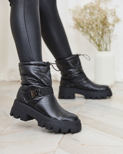 Royalfashion Dámske slip-on čižmy a'la snow boots in black Tyvone