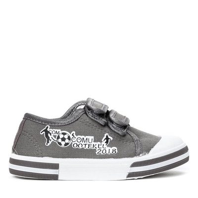 Szare chłopięce trampki Fraine - Obuwie