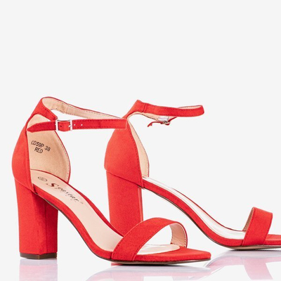 Červené dámské sandály na sloupku Sweet Honey - Footwear 1