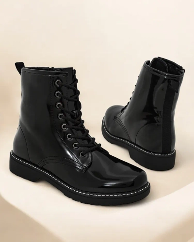 Royalfashion Dámske členkové topánky s šnurovaním Lacerro