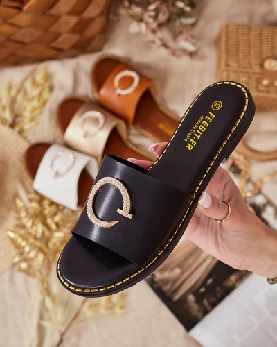 Royalfashion Dámske žabky s plochou podrážkou Omerta