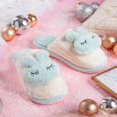 Mint Sweet Teddy bear pantofle - Footwear 1
