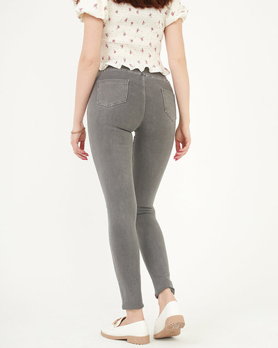 Tmavosivé dámske trenírky s ozdobnými gombíkmi - Oblečenie